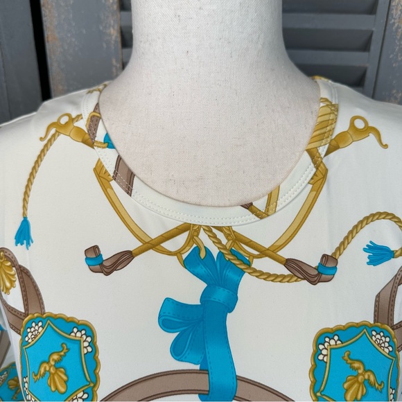 J. McLaughlin Signature 3/4 Sleeve Tee Equestrian Sz M NWT - Picture 3 of 16